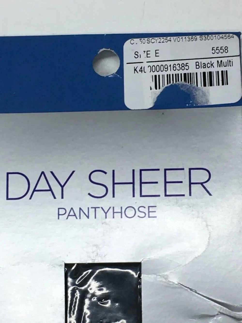 Catherines Pantyhose Day Sheer Hosiery Ribbed Panty Black Multi Plus Size E